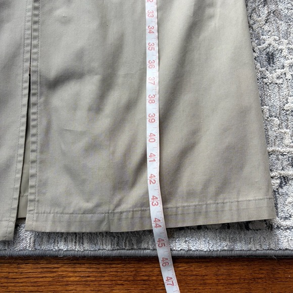 Vintage Womens Beige Trench Coat Sz 10 M/L Belted Removable Lining Hood Overcoat - Picture 15 of 16